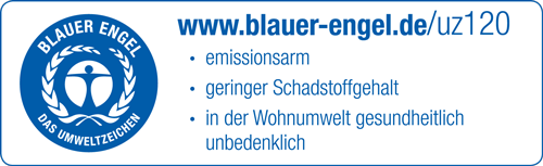 Blauer Engel UZ 120 für nora Bodenbeläge