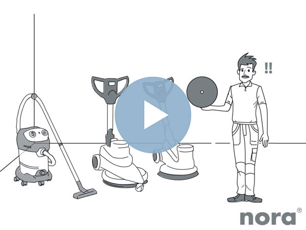 Prévisualisation du nettoyage vidéo avec les pads nora