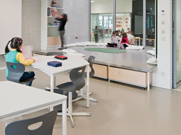 Learning environment for modern schooling: Sonnwendviertel Learning Campus, Vienna with noraplan unita floor covering