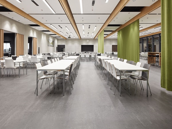 cantine de BMW, Landshut revêtements de sol norament arago gris